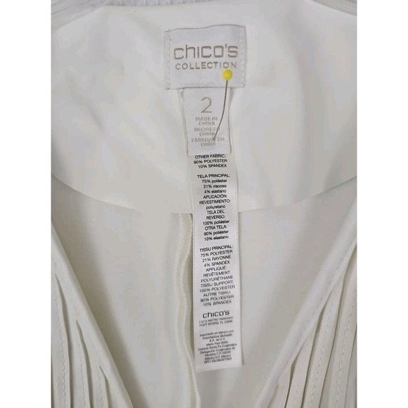 Chico’s ~Woman Size 2 (L) ~ Ivory/Vanilla Cardigans Open Front Long Sleeve. - Picture 3 of 9
